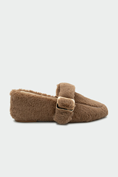 LAMİNTA Flufy Mink Woman Sa detaljem kopče Pliš Početna Baletanke i