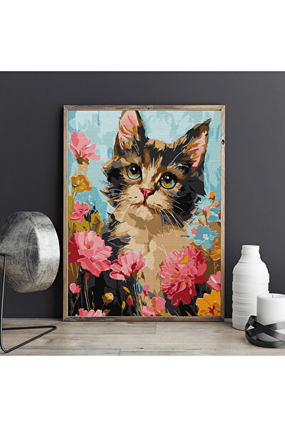 Pictorul Fericit Printre flori - Pictură pe numere