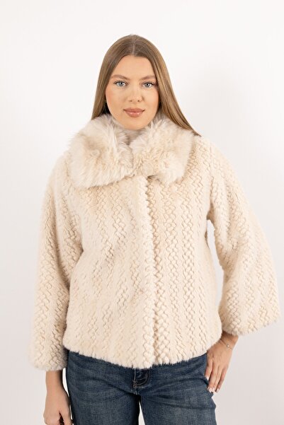 Butik Suat Kapüşonlu Peluş Mont