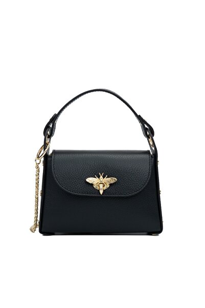 Posete Fagaras Alma Leather Purse - Black, Casual Bag Made of Genuine Leather, Handbag, Bags