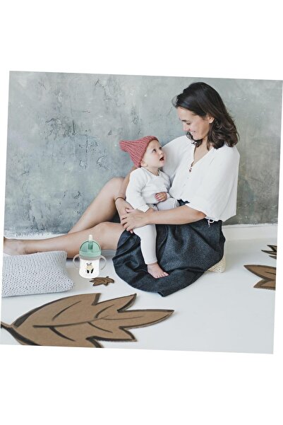 Yelajoy Beginner Straw Cup with Handles, 8.4 oz, Silicone Straw, Pink