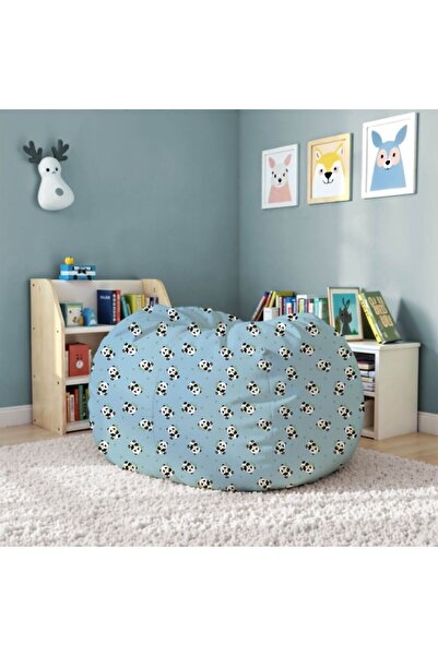 Danube Home Panda Washable Bean Bag Chair with Zipper - 50x80 cm, Durable & Stylish Design, 1-Seater, Canvas
