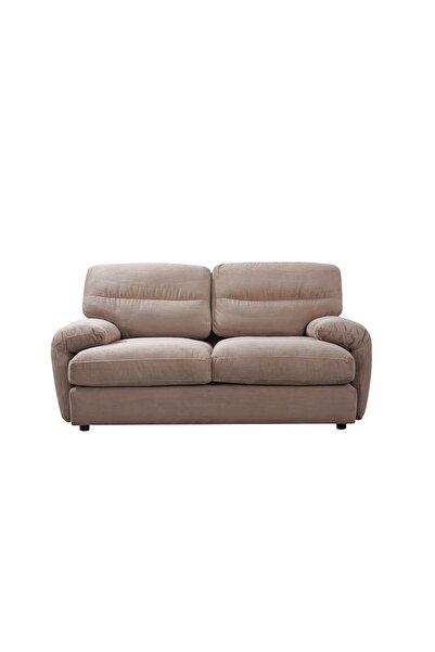 Danube Home Fred 2 Seater Fabric Sofa - Light Brown, Engineered Wood, 186x104.5x91cm, 2 Years Warranty
