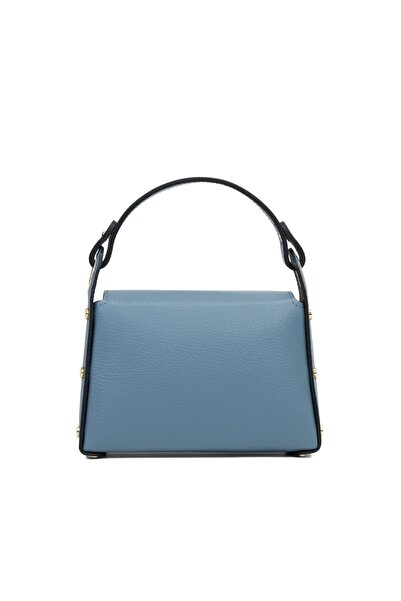 Posete Fagaras Alma Leather Purse - Light Blue, Casual Bag Made of Genuine Leather, Handbag, Bags