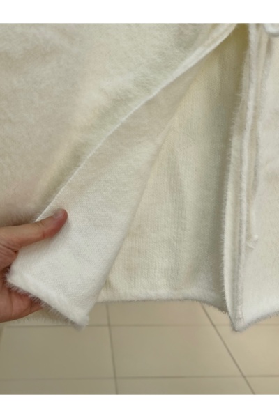 MİHRA STORE Fiamma Tied Short Cardigan-Zi̇5256 White