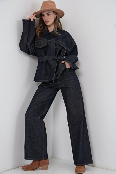 Hiccup Bdart Pocket Detailed Jacket & Trousers Denim Set
