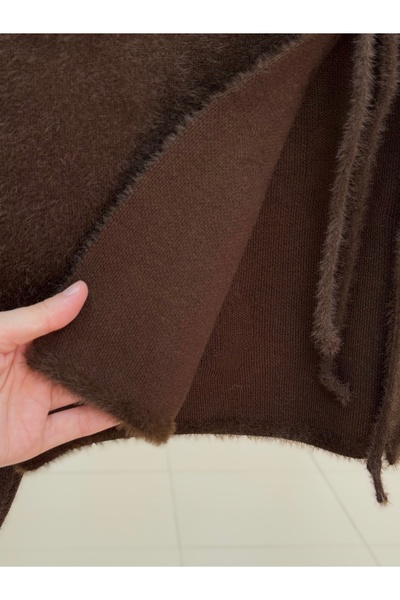 MİHRA STORE Fiamma Tied Short Cardigan-Zi̇5256 Brown