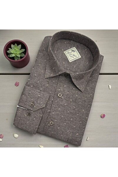 OwenLife Owen Life Cotton Flannel Classic Fit Dad Shirt Double Pocket