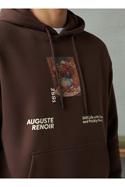SP Characters Men Regular Fit Auguste Renoir Print Hoodie
