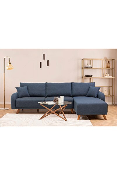 Vivense HERA ÇİFT SANDIKLI YATAKLI KÖŞE KOLTUK, LACİVERT