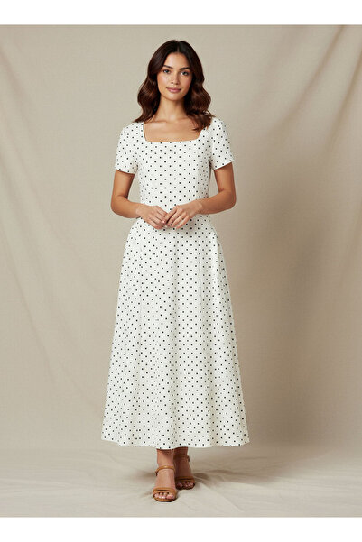 2Xtremz A-line Dress with Polka Dot Print