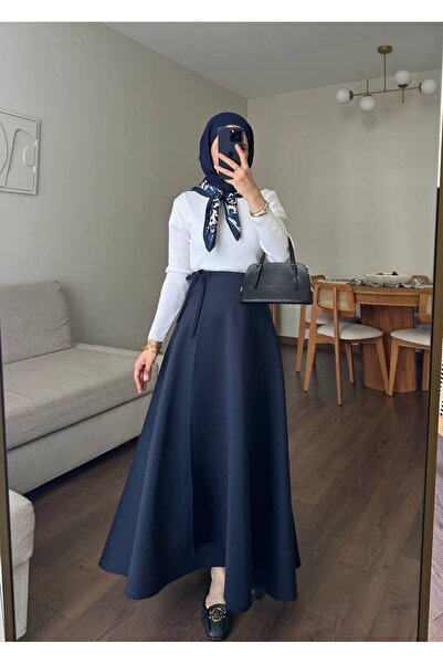 Thebomb Olga Anvelop Scuba Tie-Up Skirt