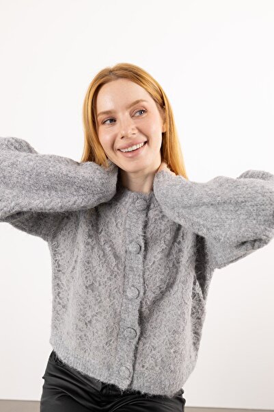 Butik Suat Ön Düğmeli Bisiklet Yaka Hırka