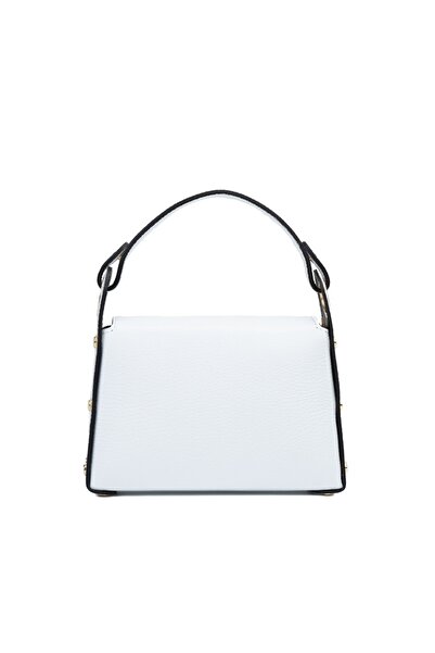 Posete Fagaras Alma Leather Purse - White, Casual Bag Made of Genuine Leather, Handbag, Bags