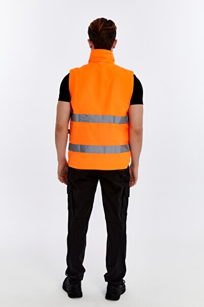 Uniprom Engineer Vest Executive Warning Vest Nora Model Reflective Neon Orange
