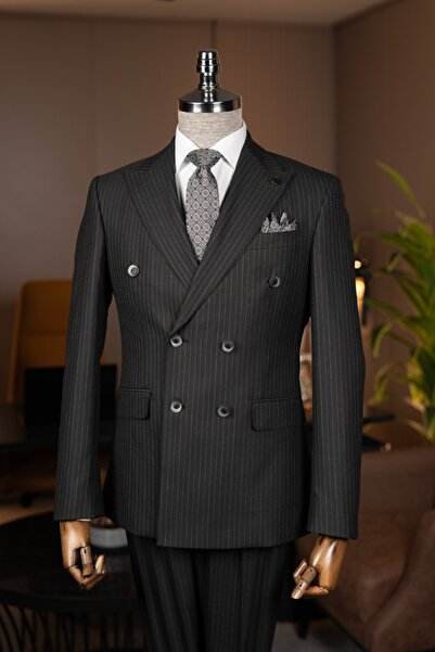 Terzi Ayhan Classics Double Breasted Striped Suit