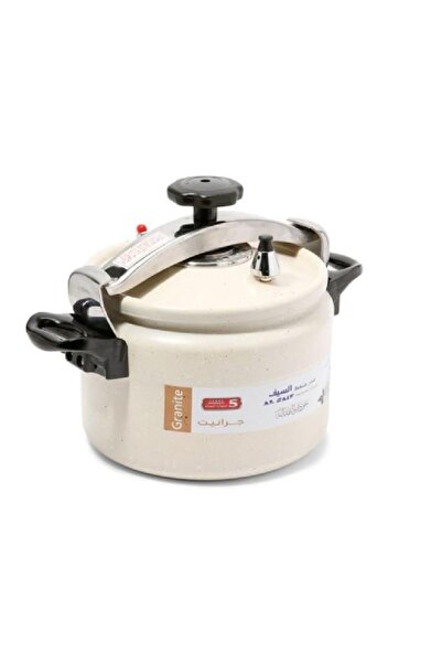 ALSAIF Al Saif Granite & Aluminum Pressure Cooker, 9 L - Pearl White