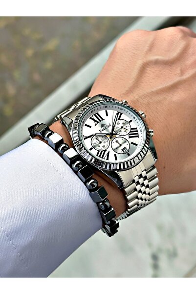 Bentini Men's Wrist Watch – Functional, Steel Band, Waterproof, 2-Year Warranty