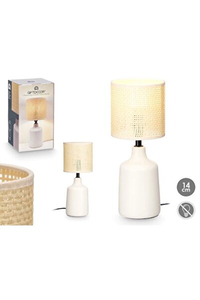 OEM Tall round table lamp, off-white color, modern design