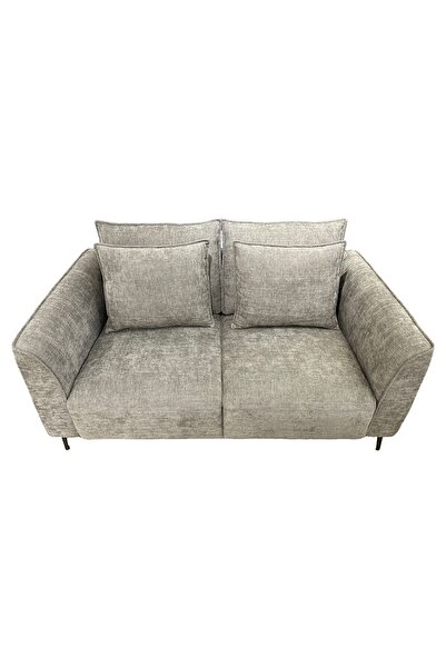 Danube Home Jamir 2 Seater Fabric Sofa - Light Brown, Stylish & Comfortable, 163x91x96cm, 2 Year Warranty