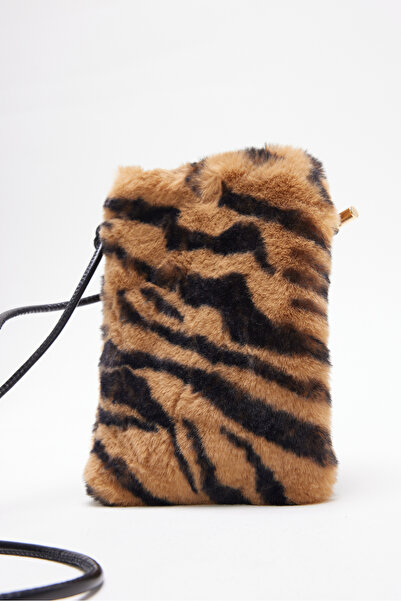 PAULMARK Γυναικεία βελούδινη τσάντα με σχέδια