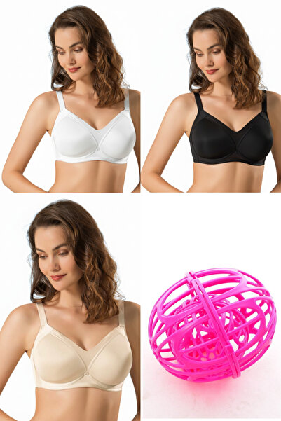 Le Jardin 9150 Sophie 3-Piece Eco Pack (Black-White-Tan) + Gift Bra Set