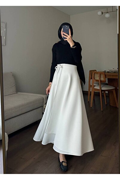 Thebomb Olga Anvelop Scuba Tie-Up Skirt