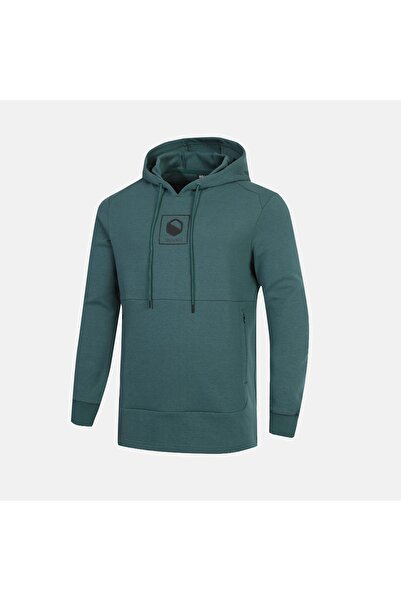 SKILLANO Regular fit winter pullover with drawstring hood and open front pocket. 60% cotton, 40% polyester. Lifestyle design.