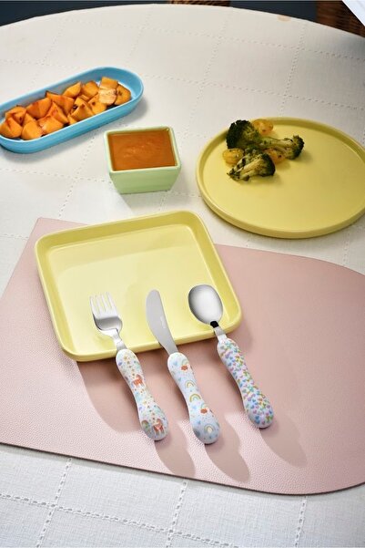 Karaca Unicorn 3 Piece Children's Fork Spoon Knife Set