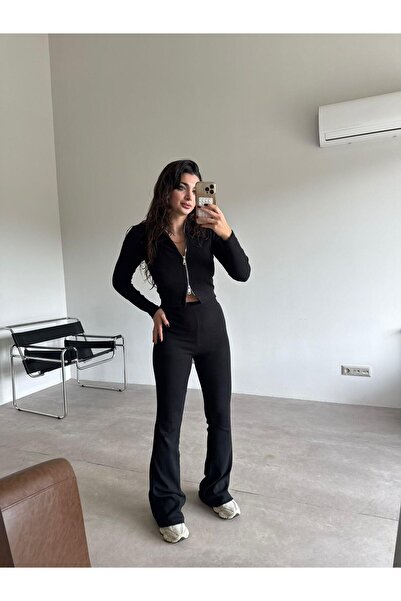 Bade Butik material reiat basic Seturi cu fermoar negru