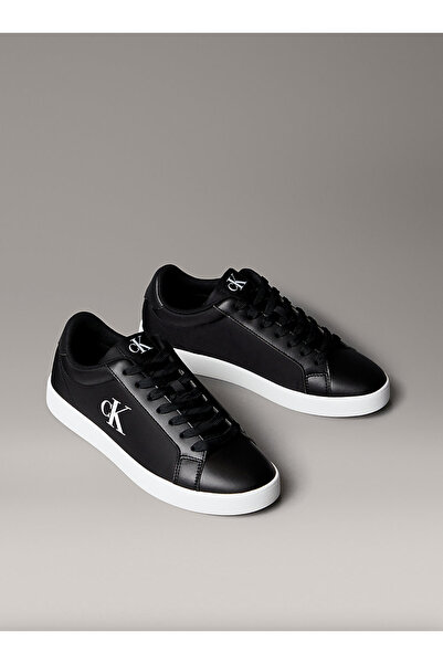 Calvin Klein Leather Embossed Logo Sneakers