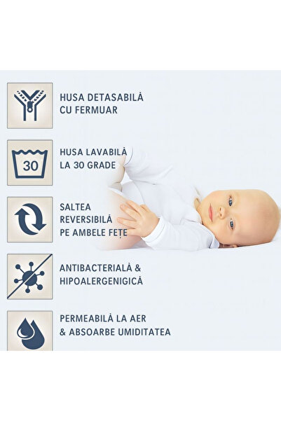 Royal Baby Mattress Air Konfort Relax 2x Coconut Fiber, Anti-Allergic and Washable Cover 120x60x10 CM