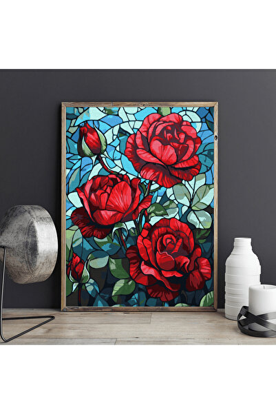 Pictorul Fericit Trandafiri de foc - Pictură pe numere