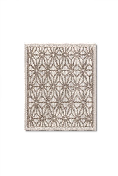 Bluenity Nocta Natural Cotton 2-Piece Bath Mat & Rug Set 60X100 50X60 Beige