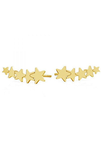 HANNY Cerceii Golden Stars din argint 925 placat cu aur 24K