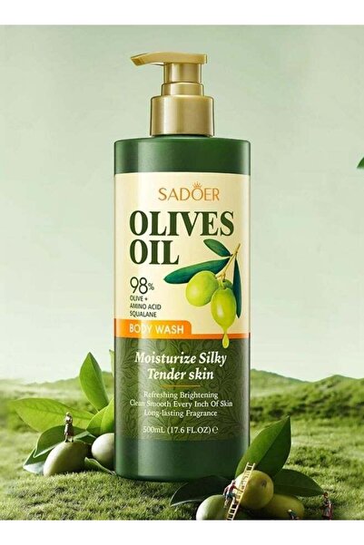 SADOER غسول الجسم بزيت الزيتون يرطب البشرة ويمنحها نعومة حريرية، منعش ومشرق، ...