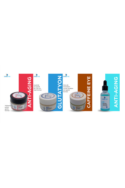 D'ENZYME Anti-aging krem + Glutatyon krem + Kafein göz altı kremi + Peptid se...
