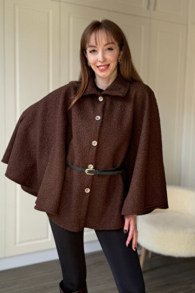 Dilay Gökoğlu Butik Detachable Belt Boucle Poncho