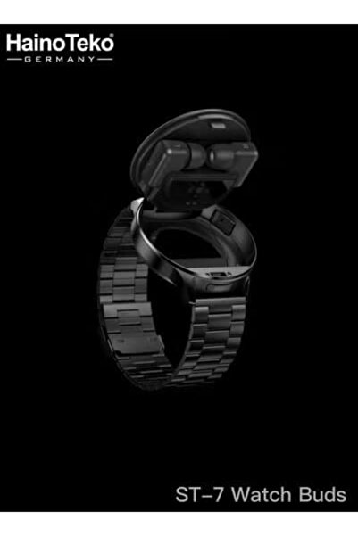 HAINOTEKO ST-7 Waterproof Smart Watch with Integrated Earbuds (Black)