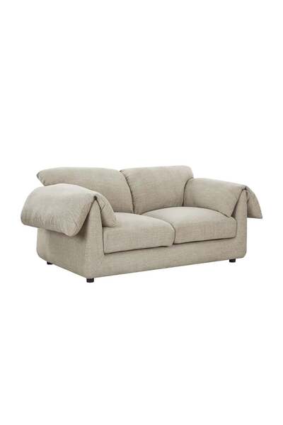 Danube Home Khiara 2 Seater Fabric Sofa - Grey, Engineered Wood, 182x97x80cm, 2 Years Warranty, Stylish Design