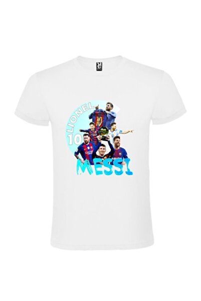 CRD PRINT Unisex personalized T-shirt "Lionel Messi 1", White, XXL