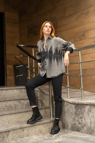 Butik Suat Geniş Kesim Likralı Jeans Pantolon