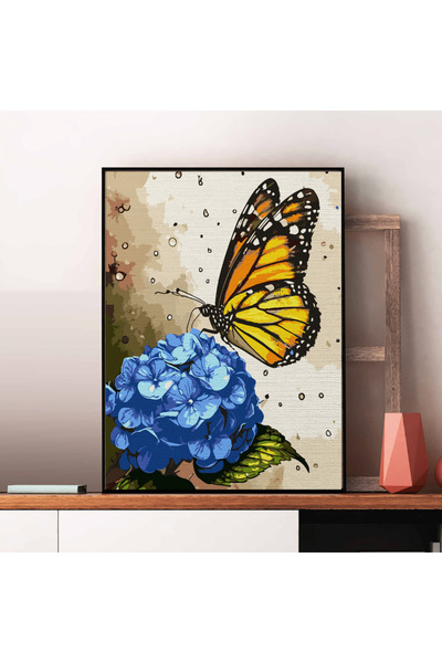 Pictorul Fericit Fluture monarh - Pictură pe numere