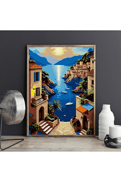Pictorul Fericit Coasta Amalfi - Pictură pe numere