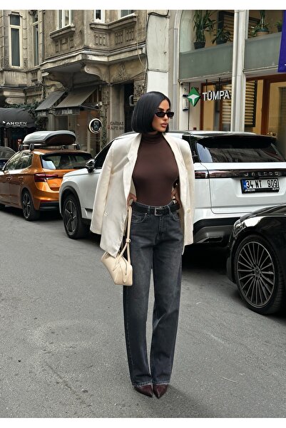 MEECY Women Baggy Jean High Waist Palazzo Stretchy Denim Pants