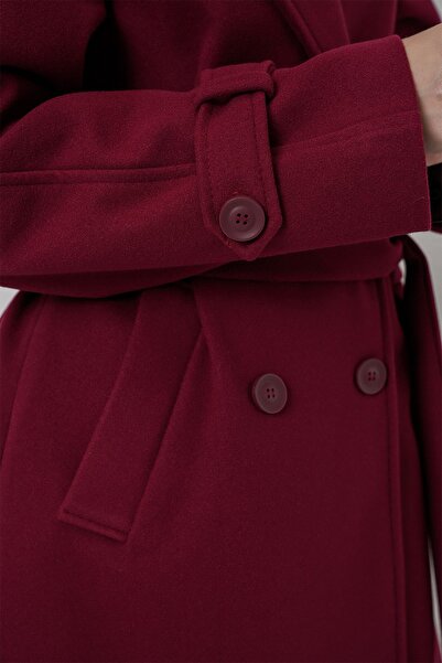 Hiccup Bdart Double-Breasted Lapel Buttoned Cashmere Coat