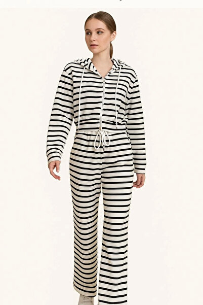 1way A multi-colored striped suit