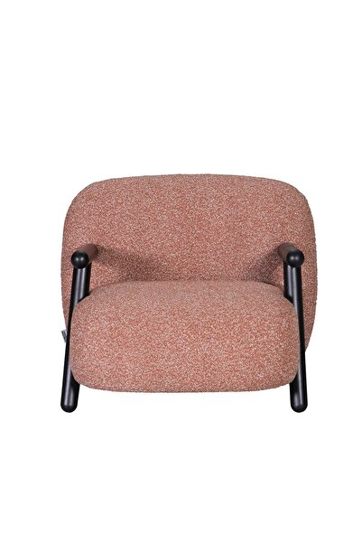 Danube Home Fadia 1 Seater Fabric Sofa - Orange, Solid Wood Frame, 91x90x71cm, 2 Year Warranty, Stylish Comfort