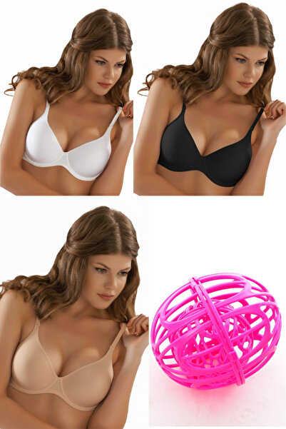 Le Jardin 9600 Jasmine 3-Piece Eco Pack (Black-White-Tan) + Gift Bra Set