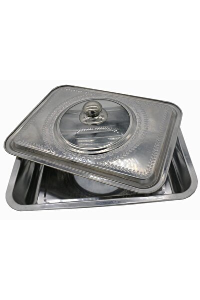 vanora Oven Tray With Lid, Stainless Steel, 39X29X7, Home